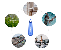 Bouteille d'eau en plastique promotionnelle avec couvercle, personnalisable avec logo imprimé, réutilisable, sans BPA, 740 ml, pour les voyages