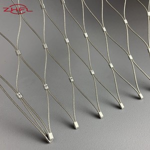 Filet en corde d'acier inoxydable tissé à motif losange, résistant aux chutes, pour la protection des bâtiments et la sécurité des escaliers, en treillis métallique SS - Product Image 5