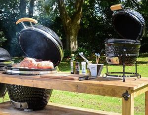 Parrilla Kamado de Cerámica Estilo <span class=keywords><strong>Coreano</strong></span> Moderna de 15 Pulgadas (13-29 cm) con Combustible de Carbón para Uso en Jardín - Product Image 3