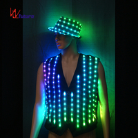 Service OEM pour adultes, robe maxi lumineuse noire, 1 pièce, Future Boys CN;HUN, gilet sans manches, lumière LED, Dashiki africain, grande taille