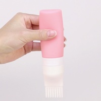 Botellas de champú y acondicionador vacías para apretar de viaje de silicona portátil respetuoso con el medio ambiente Botella de viaje de lavado corporal para líquido y loción
