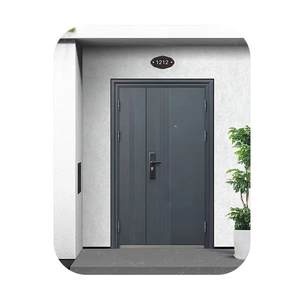 La <span class=keywords><strong>porte</strong></span> en acier de sécurité est utilisée pour prévenir les cambriolages à l'extérieur de la <span class=keywords><strong>porte</strong></span> <span class=keywords><strong>d</strong></span>'<span class=keywords><strong>entrée</strong></span> principale de la maison - Product Image 2