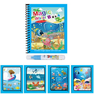 Livre de <span class=keywords><strong>coloriage</strong></span> magique à l'eau réutilisable, best-seller, pour enfants, jouet éducatif à base de papier pour dessiner et peindre à l'eau - Product Image 6
