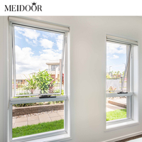 Auvents de Windows cassés thermiquement par double vitrage noir de fenêtre accrochée par le dessus en aluminium européen avec le verre