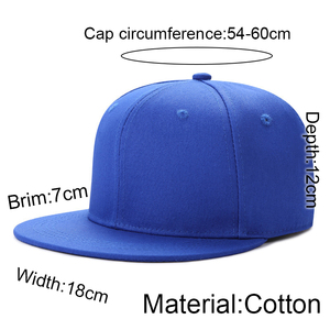 Unisex Adjustable Cotton 6 Panel Fitted Baseball Cap Embroidery Logo Plain <strong>Snapback</strong> <strong>Custom</strong> <strong>Snapback</strong> Cap - Product Image 2