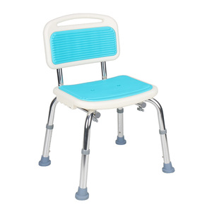 Chaise de douche FZK en alliage d'aluminium, capacité de 150 kg, tabouret de salle de bain avec dossier pour personnes âgées - Product Image 4