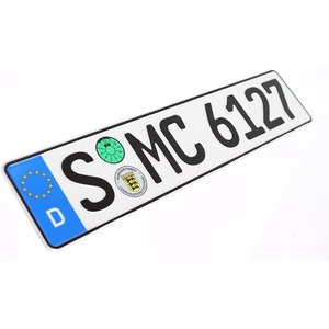 Placa de Matrícula Lateral de Alta Resistencia Estándar Europeo, Placa de Matrícula de Aluminio Personalizada para Automóvil - Product Image 4