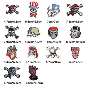Vente flash : Patchs brodés en forme de crâne punk, squelette, os, cœur cardiaque, doigt, style heavy metal <span class=keywords><strong>rock</strong></span> roll pour veste de motard - Product Image 4
