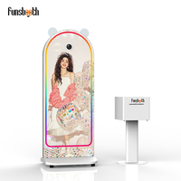 Funsbooth-Logiciel de photomaton miroir style mini ours-43 pouces avec imprimante photo et appareil photo