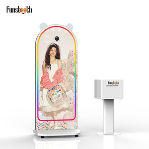 Funsbooth mini estilo oso espejo fotomatón software 43 pulgadas táctil espejo fotomatón <span class=keywords><strong>cerca</strong></span> <span class=keywords><strong>de</strong></span> <span class=keywords><strong>mí</strong></span> con impresora fotográfica y cámara - Product Image 1