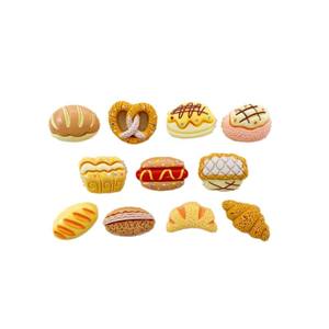 Jaune Nourriture Charmes Croissant Hot Dog Pain Série Résine DIY Délicieux Alimentaire À La Main Junk Téléphone Cas Porte-clés Décoration - Product Image 5