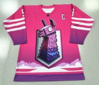 Maillot de hockey sur glace personnalisé à motif géométrique, 100% polyester, respirant, séchage rapide, entraînement d'équipe, hommes, jeunes, OEM