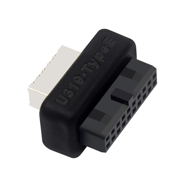 USB3.0 19P/20P to TYPE-E 90 Degree Converter Adapter USB Header for Computer Motherboard Laptops Front TYPE C Plug-in Port