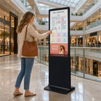 Layar Display Digital Signage LCD Ultra Tipis 32 43 49 50 Inch untuk Iklan Dalam Ruangan, Cocok untuk Toko Retail dan Mal