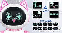 Robot Chat Intelligent 2026 en ABS, Jouet pour Enfants Filles de 3 à 6 Ans, Commande Vocale, Interaction Tactile, Programmation USB