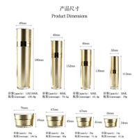 Ensemble de flacons de crème corporelle de luxe, flacon pompe en acrylique, pot, emballage cosmétique OEM/ODM pour gommage corporel et soin du visage