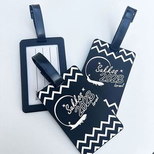 Etiqueta de Equipaje de Goma Suave Negra de Alta Calidad, Etiquetas para Maletas Escolares, Etiquetas para Equipaje - Product Image 1