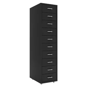 Helmer mobile metal 10 drawers home office storage cabinet with wheels