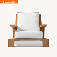 Chaise longue en teck massif, mobilier de jardin extérieur pour parc, cour, patio, appartement, hôtel, école, villa, salle de sport