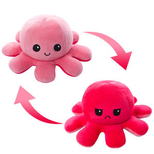 Vente en gros, faible MOQ, jouet poulpe à retourner, jouets en <span class=keywords><strong>peluche</strong></span> doux, poulpe réversible, <span class=keywords><strong>peluche</strong></span> kawaii, <span class=keywords><strong>peluche</strong></span> réversible en forme de poulpe - Product Image 3