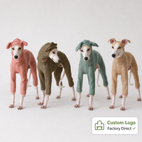 Tenue tricotée quatre pièces Petstyle Hiver Rétro en fil doux et chaud pour chien de compagnie, idéale pour le Bouledogue Italien et le Whippet