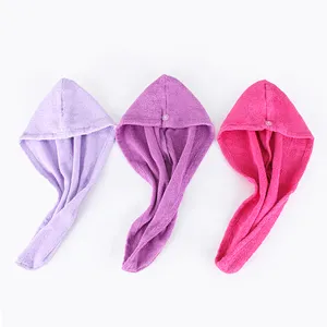 High quality wholesale soft cotton quick dry high absorbent wrap hair towel