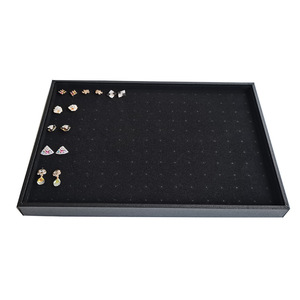 Plateau à bijoux noir à 160 trous pour aiguilles droites, rangement, accessoires, boucles d'oreilles, colliers, bagues, présentoir - Product Image 1