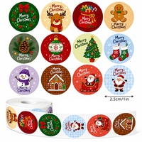 Autocollants décoratifs personnalisés de Noël, d'Halloween et de fêtes, autocollants mignons pour sceller, étiquettes adhésives imperméables pour emballages