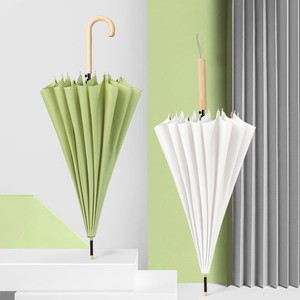 Ombrello da Golf Moderno <span class=keywords><strong>TR</strong></span> Brand a 16 Stecche, Manico Curvo in Legno, Doppio Uso, 105cm di Diametro Aperto, Tessuto in Nylon 190T - Product Image 4