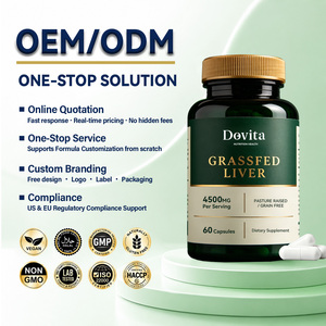 Cápsulas de Hígado de Res Alimentado con Pasto con Logotipo Personalizado OEM, Certificación GMP ISO, Vitalidad Natural, Apoyo Inmunológico, Apoyo a la Digestión y la Energía - Product Image 1
