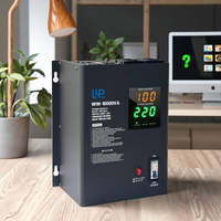 Regulator Tegangan Otomatis Satu Fasa ZHONGSHAN KEBO Tipe Relay WW-10000VA, Penstabil Tegangan AC 10KVA, Pemasangan di Dinding, Tunda