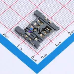 XDSM-06185-0412 SIM Card Connector SMD Connector Plug-In Type Micro SIM Card 1.8mm - Product Image 2