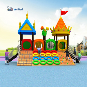 Juego de columpios de tobogán de jardín de infantes de plástico Multicolor, Material de acero, equipo de jardín para niños al aire libre para <span class=keywords><strong>parques</strong></span> de aventura - Product Image 4