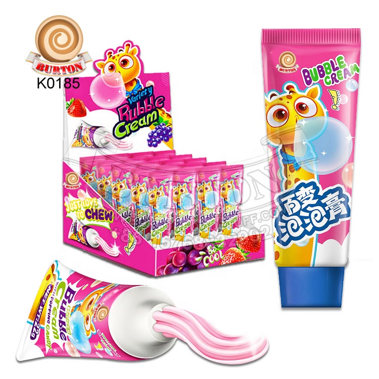 Жидкая жвачка с пузырьками, жевательная резинка со вкусом клубники, кремовой трубкой, зубной пастой