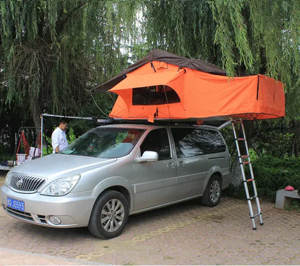 Good quality outdoor camping canvas car roof top tent