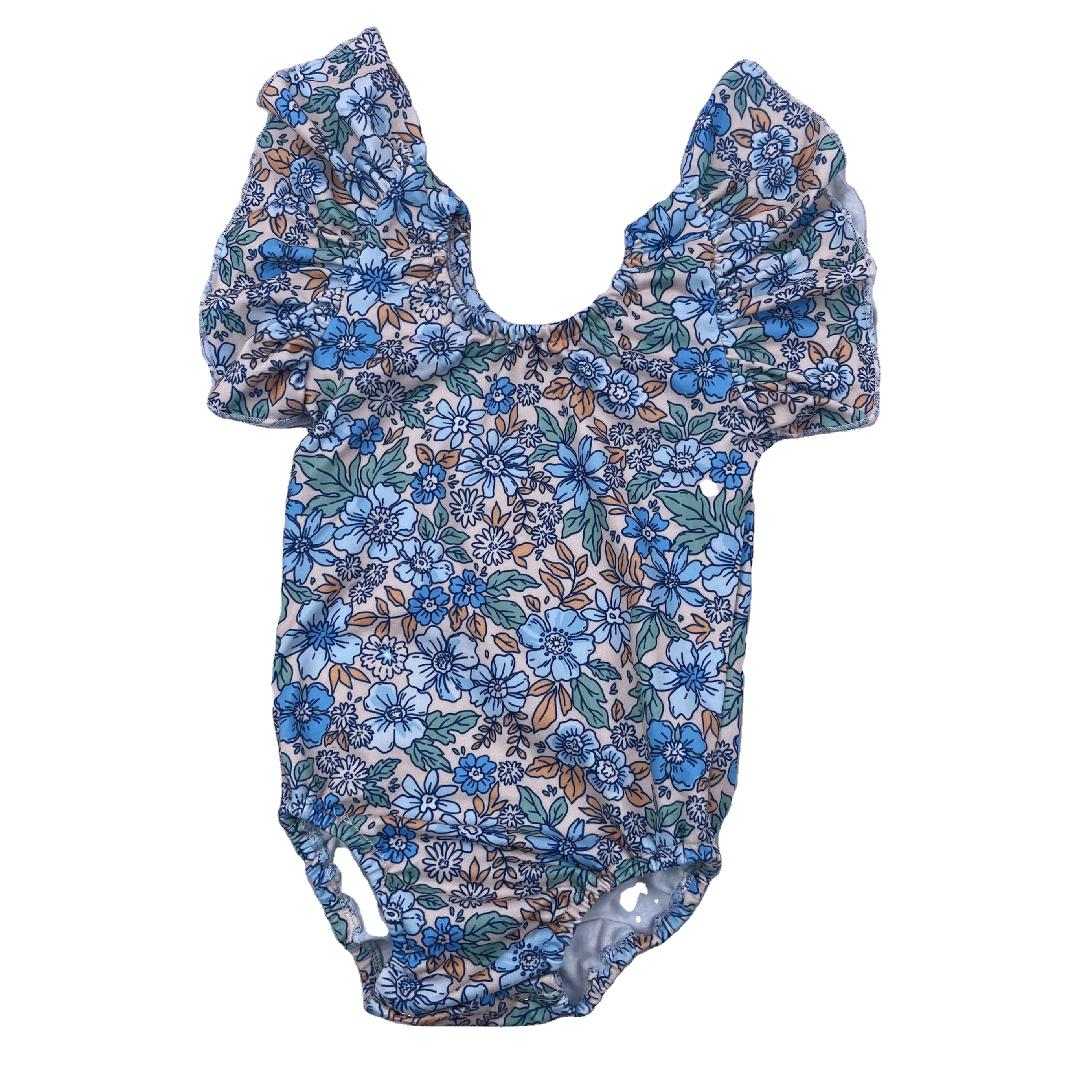 Новинка 2022, модная винтажная одежда для девочек с цветочным рисунком, танцевальный трико из молочного шелка с оборками на рукавах, купальник с оборками на заказ