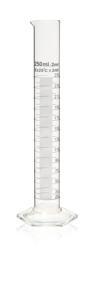 ALTHEA Good Quality <b>Glass</b> Hexagonal Base <b>Measuring</b> Cylinder with spout and graduation from 10ml to 1000ml for Laboratory usage - Product Image 6