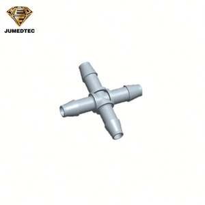 Raccords coudés médicaux en plastique PP 4 voies connecteur de tuyau de branche croisée pour équipement médical - Product Image 1