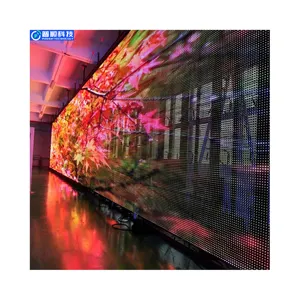Hot sale Curtain wall video hd LED series transparency displays LED display screen Pantalla