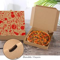 Günstige Recycelbare Wellpappe-Pizzabox mit Prägungsoption Individueller Logodruck 40x40 Quadratische Box für Pizzerien