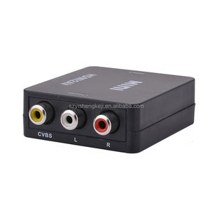 Venta caliente CVBS L/R Audio Video 1080P 60HZ Mini HDTV a AV RCA Coaxial <span class=keywords><strong>Converter</strong></span> NTSC PAL Modelo para PC Laptop <span class=keywords><strong>P4</strong></span> TV Proyector - Product Image 5
