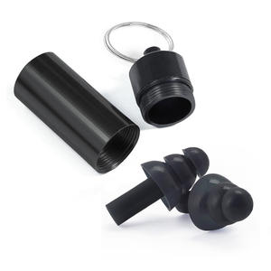 Wieder verwendbare Silikon-Ohr stöpsel Schlaf geräusch unterdrückende Ohr stöpsel mit Aluminium gehäuse - Product Image 3