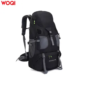 WOQI 50L 하이킹 백팩, 야외 캠핑 여행에 적합한 방수 및 경량 데이 백