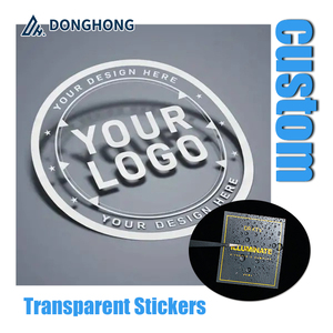 สติกเกอร์ฉลากกันน้ำรูปทรงกลมพร้อมโลโก้และข้อความแบบกำหนดเอง - Product Image 1