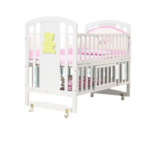 Baby Crib <b>Solid</b> <b>Wood</b> Multi-functional Convertible <b>Desk</b> Bed 120x65cm Scandinavian Design For Kids 0-5 Years - Product Image 3