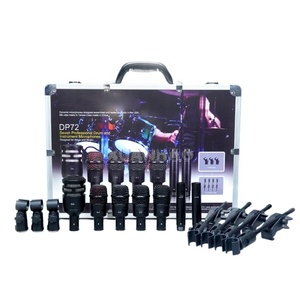 Ensemble de microphones de batterie dynamiques DP72 <span class=keywords><strong>DP7</strong></span> 7 pièces avec étui en aluminium pour enregistrement professionnel en studio et sur scène de groupe de rock - Product Image 2