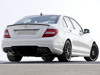 Kit carrosserie, pare-chocs, embout d'échappement double en Y, embouts d'échappement pour Benz W204 Classe C C63 AMG, embout de silencieux argenté noir