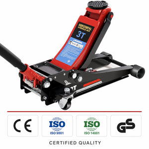 Gato hidráulico de acero de doble pistón de 3 toneladas con certificación CE GS, altura máxima de 500 mm para elevación de vehículos - Product Image 1