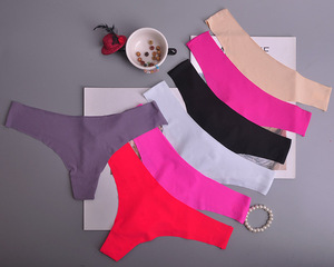 Nouveau design découpé au Laser dames taille basse volants garniture <span class=keywords><strong>sans</strong></span> Trace culotte femmes confortable glace soie Invisible culotte <span class=keywords><strong>sans</strong></span> <span class=keywords><strong>couture</strong></span> - Product Image 3