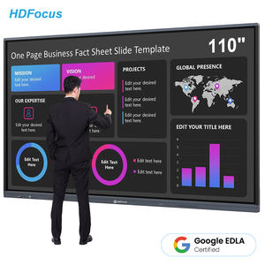 Tableau interactif intelligent de 110 pouces pour l'enseignement scolaire avec stylet et fonction tactile, tableau blanc interactif ultra-large à écran plat - Product Image 1